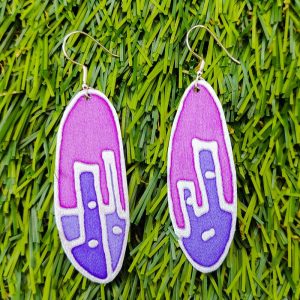 Pendientes de seda y plata ciudad